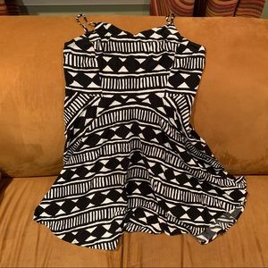 OLD NAVY Patterned Black and White Dress